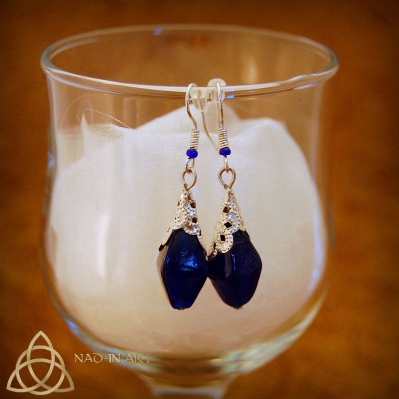Boho bracelet Blue Bridesmaid jewelry gift set