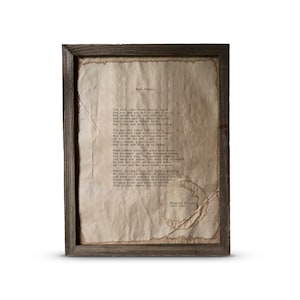 Good Timber Poem Print | Douglas Malloch | Wall Art | Vintage Style Framed Poem Print or Unframed