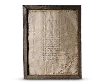 A Poison Tree Poem Print | William Blake | Wall Art | Vintage Typewriter Style Framed Print or Unframed