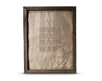 Good Timber Poem Print | Douglas Malloch | Wall Art | Vintage Style Framed Poem Print or Unframed