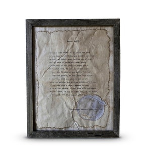 Sonnet 43: How Do I Love Thee? Poem Print | Elizabeth Barrett Browning | Wall Art | Handmade Vintage Style Poem Framed or Unframed