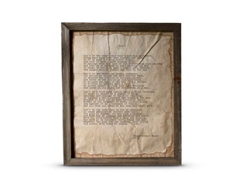 Can’t | Edgar Albert Guest | Vintage Typewriter Style Poem Framed in Barnwood or Unframed | Wall Art