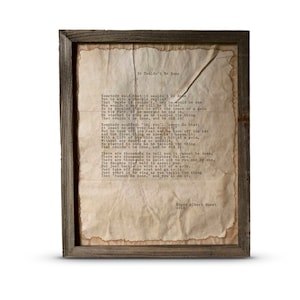 It Couldn't Be Done Poem Print | Edgar Albert Guest | Wall Art | Handmade Vintage Style Framed Poem Print or Unframed