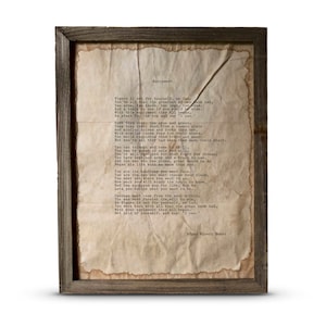 Equipment Poem Print | Edgar Albert Guest | Wall Art | Vintage Typewriter Style Framed Poem Print or Unframed