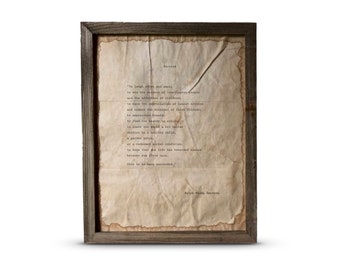 Success (To Laugh Often and Much) | Ralph Waldo Emerson | Wall Art | Handmade Vintage Style Quote Print Framed in Barnwood or Unframed