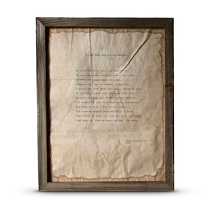 To My Dear and Loving Husband | Anne Bradstreet | Wall Art | Vintage Style Framed Poem Print or Unframed