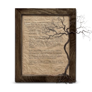 Custom Poem, Quote, Wedding Vows, Lyrics | Handmade Distressed Prints | Handmade Barnwood Style Frames | Hand Twisted Copper Wire Trees