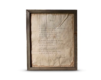 Thinking Poem Print (The Man Who Thinks He Can) | Walter D Wintle | Handmade Vintage Style Poem Framed in Barnwood or Unframed | Wall Art