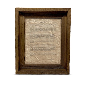 Custom Poem, Quote, Wedding Vows, Lyrics | Handmade Distressed Prints | Handmade Barnwood Style Frames