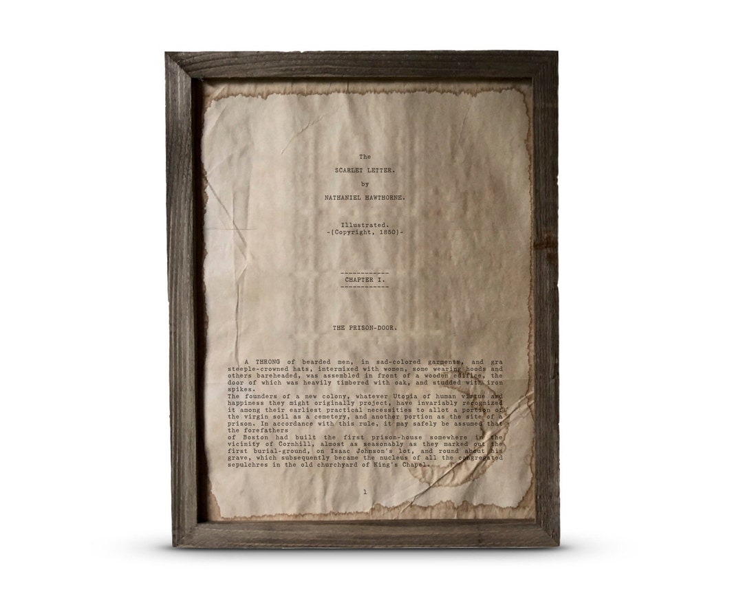 The Scarlet Letter | Nathaniel Hawthorne | Wall Art | Vintage Style ...