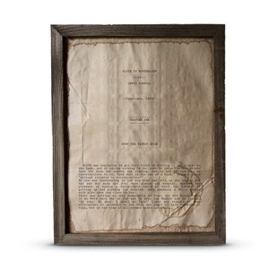 Alice in Wonderland | Lewis Carroll | Wall Art | Vintage Style Framed Book Page Print or Unframed