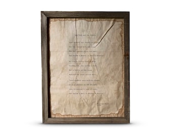 The Clod and the Pebble Poem Print | William Blake | Wall Art | Vintage Typewriter Style Framed Poem Print or Unframed