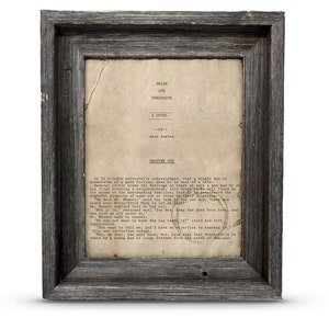 Pride and Prejudice Quote Print | Jane Austen | Wall Art | Handmade Vintage Typewriter Style Framed Book Page or Unframed