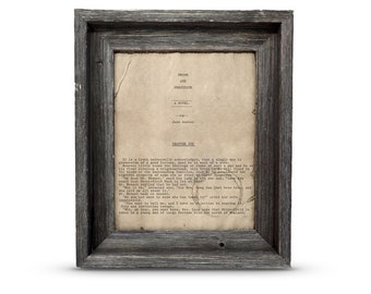 Impresión con cita de Orgullo y prejuicio / Jane Austen / Arte mural / Página de libro enmarcada o sin marco, hecha a mano, estilo máquina de escribir vintage