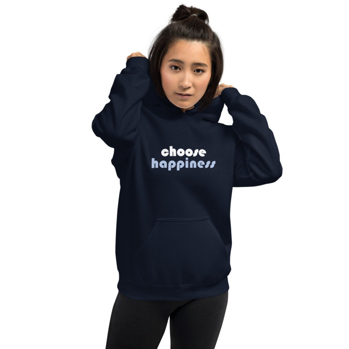 Choose Happiness Hoodie Unisex Hooded Sweatshirt Be Happy Etsy