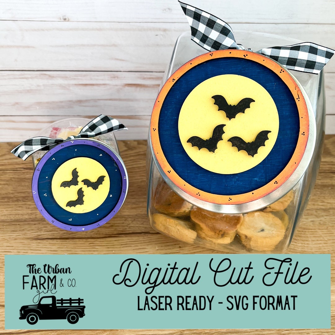 Halloween Moon Cookie/candy Jar Lid SVG File - Etsy