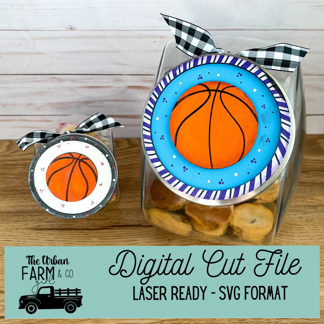 Basketball Cookie/candy Jar Lid SVG File Etsy