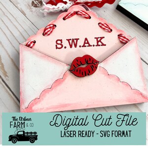 SWAK Valentine Gift Card/Note Holders SVG File