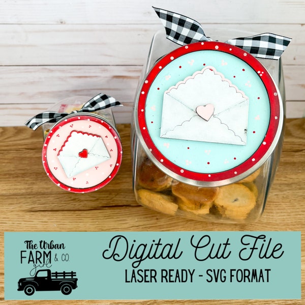 Love Letter Cookie/Candy Jar Lid SVG File