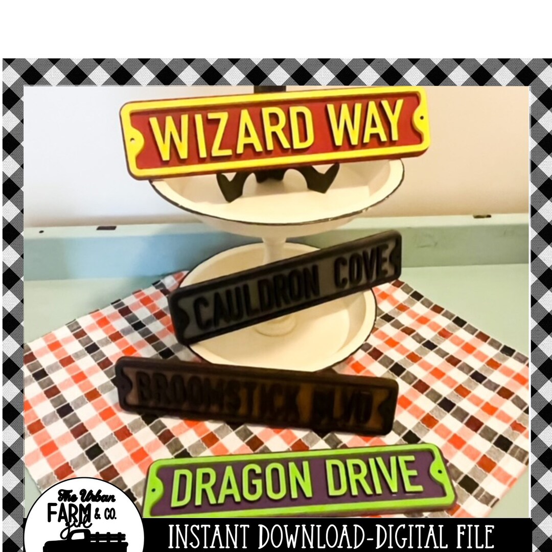 Wizard Street Signs Laser Cut File Halloween - Etsy