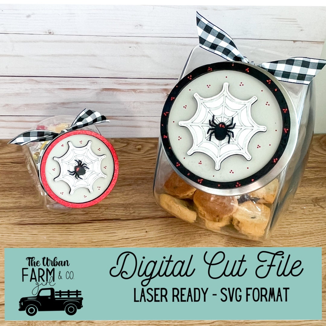 Spider Web Cookie/candy Jar Lid SVG File - Etsy