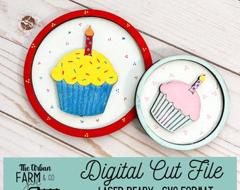 Birthday Cookie/Candy Jar Lid SVG File