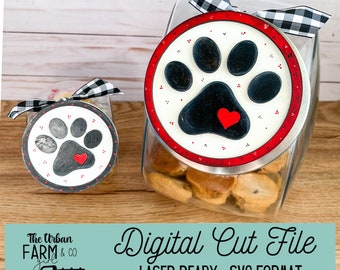 Fur Baby Dog Cookie/Candy Jar Lid SVG File