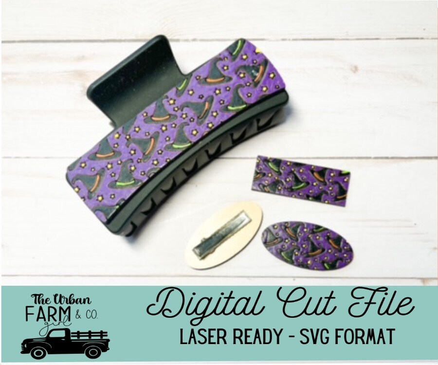 Witch Hat Hair Clips SVG File