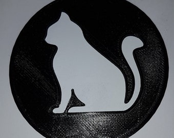 Coffee stencil cat to decorate cappuccino or latte macchiato
