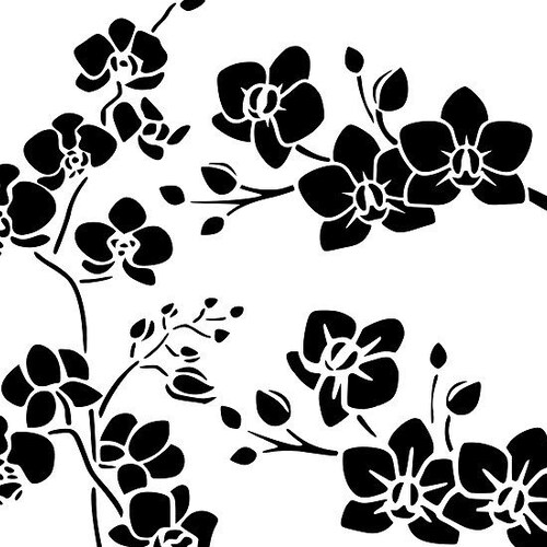 Airbrush Stencil Painting Template A4 orchids Etsy Australia