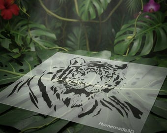 Plantilla de aerógrafo de tigre