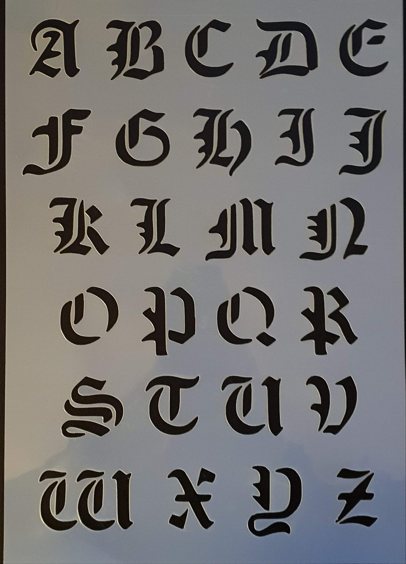 Letters template Old written form