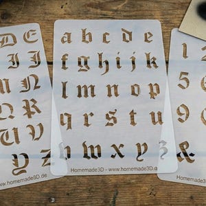 Airbrush Buchstaben Schablone Alte Schriftform Laser Cut