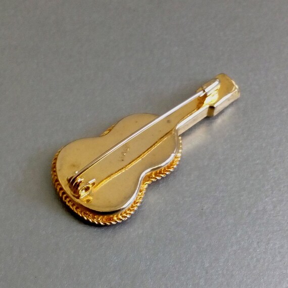 Micro mosaic GUITAR brooch Made in Italy  Floral … - image 8