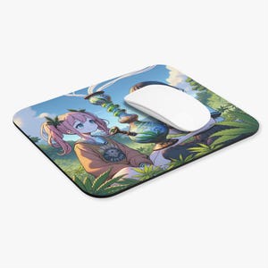 Majestueuze Anime Cannabis Girls Dab Mat-muismat afbeelding 3