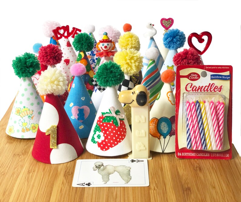 Tiny Hats Dog Birthday Hat First Birthday Hat Dog Party Hat Mini Party Hat Dog Lover Gift Pet Birthday 80s Party Kawaii