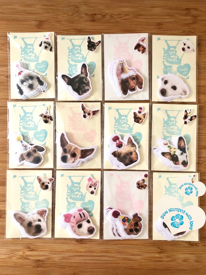 24 Pack Pet Face Sticker Pet Photo Sticker Dog Lover Gift Laptop Removable Vinyl Sticker Custom Dog Stickers My Dog Face Sticker