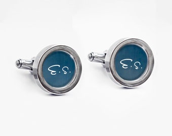 Personalized cufflinks with the initials