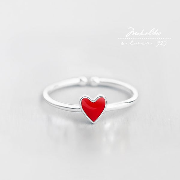 Anillo ajustable de plata, Un regalo para ELLA, corazón anillo de giro, anillo de plata 925, anillo de plata de ley, joyería de libertad