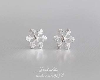 Flocons de neige, boucles d'oreilles en argent 925, boucles d'oreilles étoiles, boucles d'oreilles, boucles d'oreilles de Noël