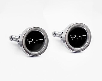 Personalized cufflinks with the initials