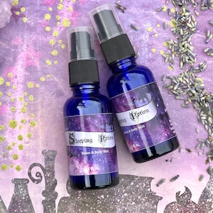 Sleep Aromatherapy, Relaxation Blend, Sleeping Potion, Pillow & Room Spray, Linen Natural Air Freshener, Gift Ideas, Dark Academia Fairytale