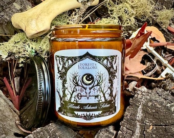 Hecate Artemis Selene Candle - Forest & Folklore Coconut Soy Candle - 8 oz