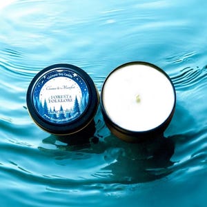 Cleanse & Manifest Coconut Soy Candle: Eucalyptus Mint Aromatherapy (4 oz Tin) image 1