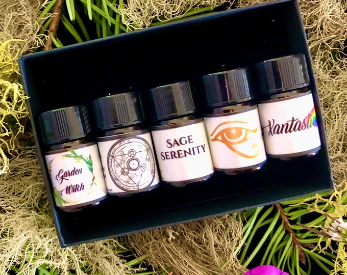 Positive Energy Essential Oil Set, Sample Gift Box, Perfume Oil, Luminous Collection, Handcrafted Gifts for Women, Xantastic, Anxiety