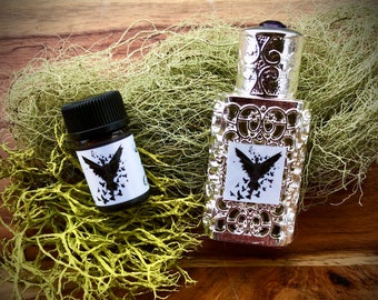 Lady of the Crows, The Morrigan essential oil blend.  Triple goddess Celtic, Witch Woman, Crow Spirit, Intention, Pagan, Witchcraft oil