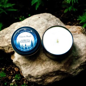 Cleanse & Manifest Coconut Soy Candle: Eucalyptus Mint Aromatherapy (4 oz Tin) image 3