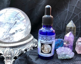 Full Moon essential oil blend. Therapeutic grade, high quality oils. Pagan, Witchcraft & Wicca supplies for moonbathing ritual.