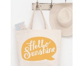 Strandtasche / Shopper Hello Sunshine - gelb