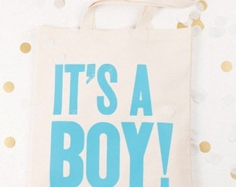 Jutebeutel - It's A Boy - blau